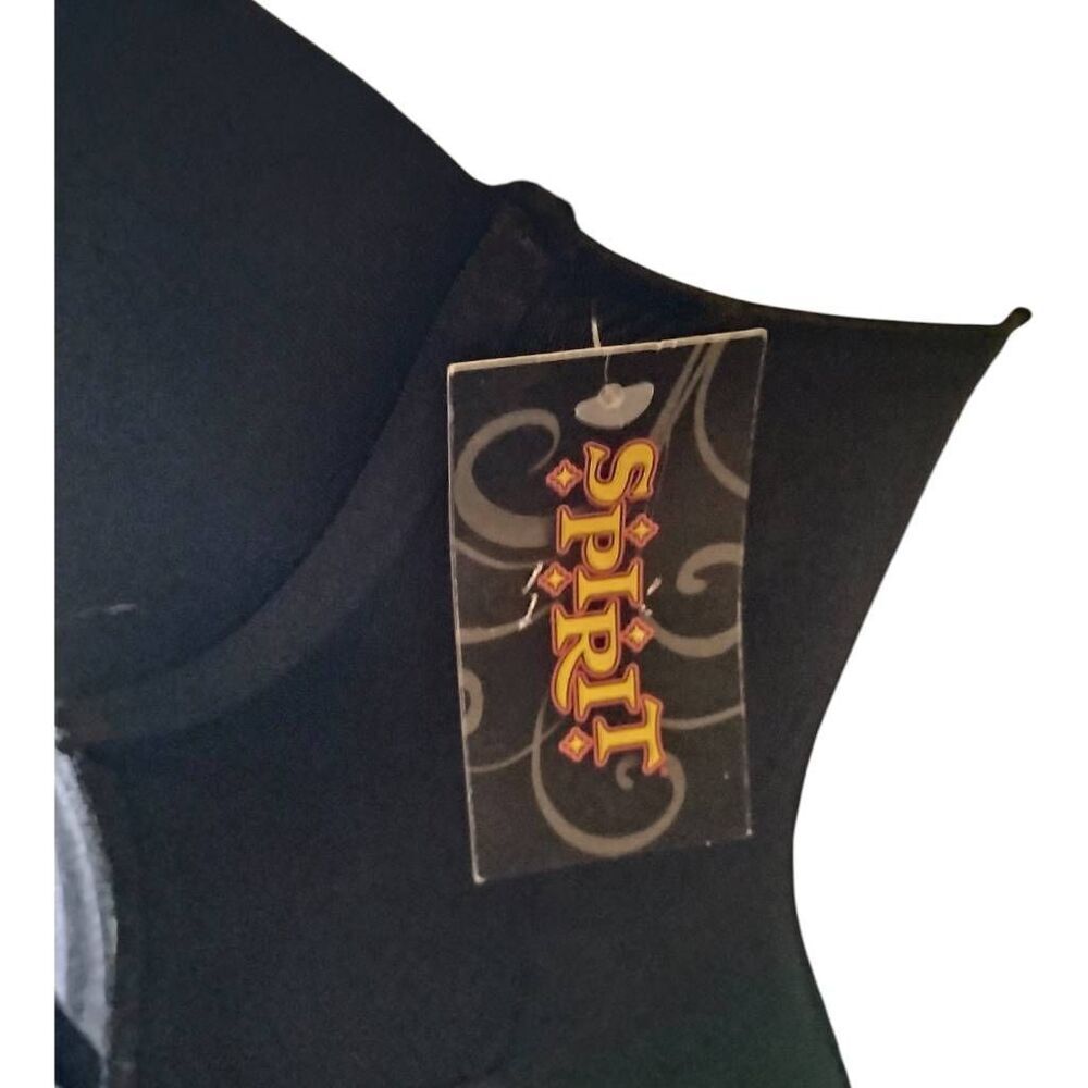 Spirit Black Strappy‎ Goth Bustier Size Medium NWT - Picture 5 of 6